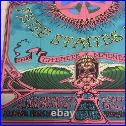 Vintage Grateful Dead Hawaiian Aoxomoxoa Tapestry Canvas Banner Rick Griffin 70s