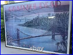 Vintage Grateful Dead Poster DEAD SET 54x38 San Francisco 1981 Golden Gate HUGE