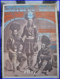 Vintage Grateful Dead, Quicksilver, Avalon 1967, 3 Indian Dudes, FD54, 1st Print