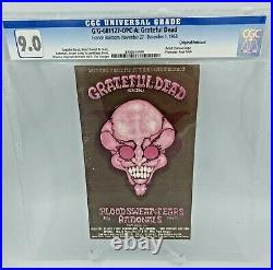 Vintage Grateful Dead Rock Concert 1968 Grande Ballroom CGC 9.0 Hard 8s Magic