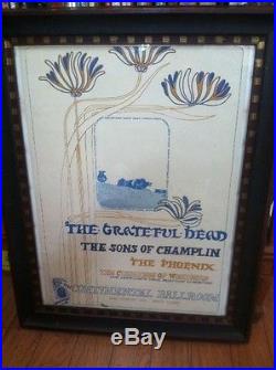Vintage Grateful Dead Rock Concert Poster Rare 67 Continental Ballroom Orig 1st
