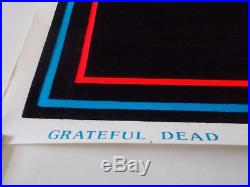 Vintage Grateful Dead Rose Skeleton Blacklight Poster 23x35 RARE Jerry Garcia