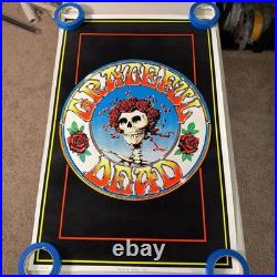 Vintage Grateful Dead Skull & Roses Blacklight Poster #827 1971 Steal Your Face Vintage Grateful Dead Skull & Roses Blacklight Poster #827 1971 Steal Your Face