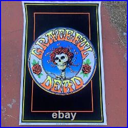 Vintage Grateful Dead Skull and Roses #827 BlackLight Poster 1996 23 X 35.5