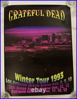 Vintage Grateful Dead Winter Tour 1993 Poster Parking Lot Original Exc+++