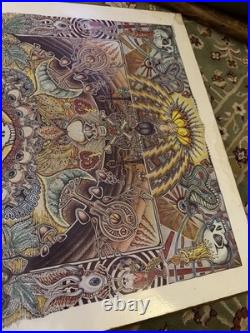 Vintage Grateful Dead collage art Poster On Heavy Wooden Plaque 20x25 7lb Rare