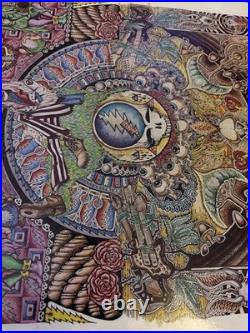 Vintage Grateful Dead collage art Poster On Heavy Wooden Plaque 20x25 7lb Rare