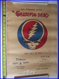 Vintage Grateful Dead original 1977 concert poster