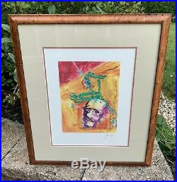 Vintage Jerry Garcia Grateful Dead Poet Reflects The War Lithograph Signed /500