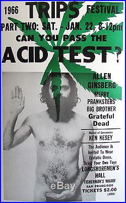 Vintage LSD ACID DOCUMENTARY POSTER COOL GRATEFUL DEAD KESEY PRANKSTERS