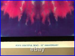Vintage NOS Blacklight Poster Grateful Dead 30th Anniversary #1919 Jerry Garcia