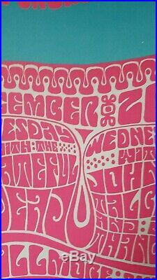 Vintage! Otis Redding/Grateful Dead Fillmore Auditorium Poster Dec 20 1966
