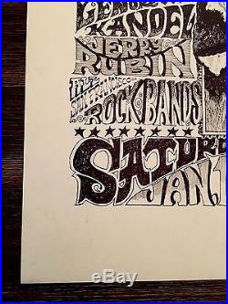 Vintage RICK GRIFFIN Poster HUMAN BE-IN Pow Wow 1967 Psychedelic Grateful Dead