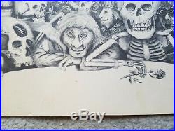 Vintage Rare 1980s Grateful Dead tour scene poster 17x21