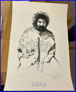 Vintage Stanley Mouse Jerry Garcia Artwork Signed Limited #d Thick Print Poster