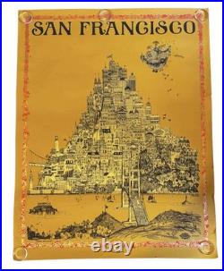 Vtg 1967 Summer of Love San Francisco J Michaelson Sparta Poster Grateful Dead