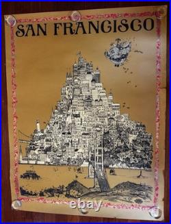 Vtg 1967 Summer of Love San Francisco J Michaelson Sparta Poster Grateful Dead