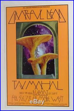 Vtg 1970's Grateful Dead BG 216-2 Mushroom Man Poster Psychedelic David Singer