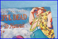 Vtg 1993 Original Grateful Dead Nye Lets Go To Hawaii Instead Concert Poster