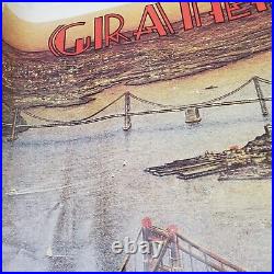 Vtg 80s Grateful Dead Poster DEAD SET San Francisco Golden Gate HUGE XL 52x36