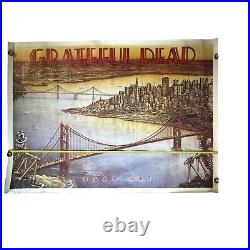 Vtg GRATEFUL DEAD Poster DEAD SET Huge 54x38 San Francisco 1981 Golden Gate