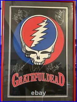 Vtg Grateful Dead Framed Poster SYF Autographed