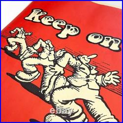 Vtg Original 60s 70s Keep On Truckin' Blacklight Poster, R Crumb Grateful Dead