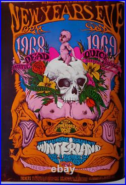 WOW! Grateful Dead Original 1969 UNCUT Lee Conklin BG 152 & BG 153 AOR Poster