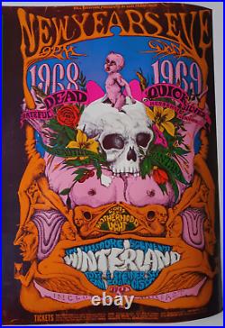 WOW! Grateful Dead Original 1969 UNCUT Lee Conklin BG 152 & BG 153 AOR Poster