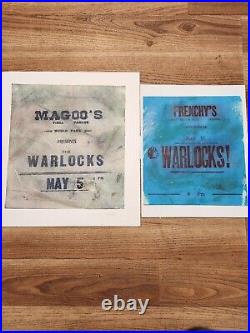 Warlocks Set of Concert Posters (2) Jerry Garcia Grateful Dead One of a Kind