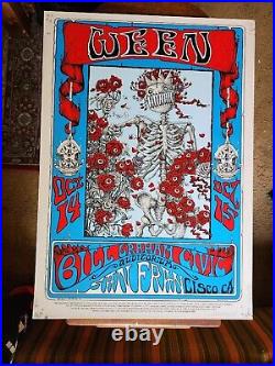Ween Poster Emek Bill Graham Skull & Roses 2016 Grateful Dead