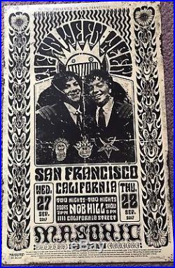Ween San Francisco CA 2017 Masonic EMEK Two Sided Poster Grateful Dead Tribute