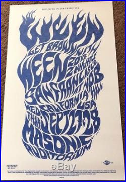 Ween San Francisco CA 2017 Masonic EMEK Two Sided Poster Grateful Dead Tribute