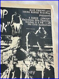 Weird AOR Trip or Freak Halloween 1968 Honolulu Original Concert Poster Bikinis