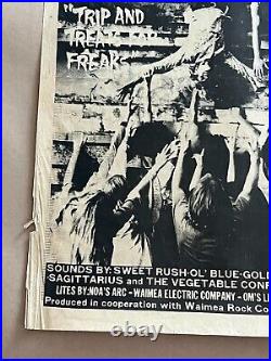 Weird AOR Trip or Freak Halloween 1968 Honolulu Original Concert Poster Bikinis