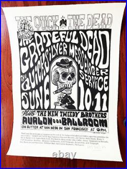Wes Wilson Owned Signed Grateful Dead Family Dog Fd 12 Poster Litho Artist Proof