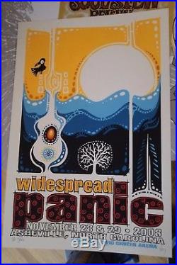 Widespread Panic Jeff Wood 2008 limited edition screen print Asheville, NC