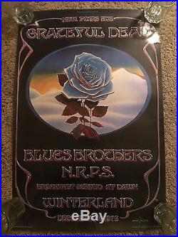 Winterland Closing-Blue Rose Poster-Grateful Dead/Blues Brothers/N. R. P. S