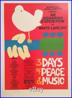 Woodstock Arnold Skolnick Poster 22x30 Signed Autographed Print OOP