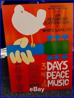 Woodstock Original 1969 Poster by Arnold Skolnick ORIGINAL! Free Shipping