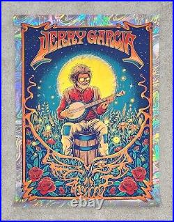 ZazzCorp Jerry Garcia 2023 Art Print Poster SWIRL FOIL VARIANT Grateful Dead /50